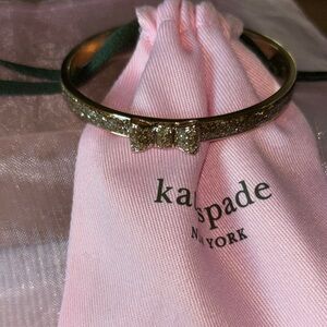 Kate Spade Glittering Gold Bow Bangle